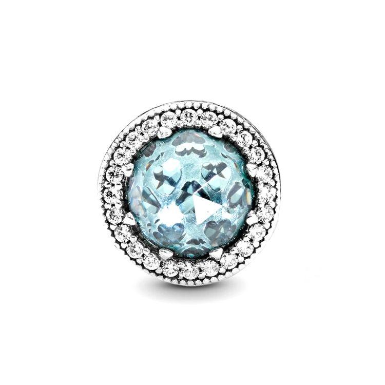 Pandora Icy Blue Dazzling Star Charm Women Charm 791725NGL Box,Glacier Blue