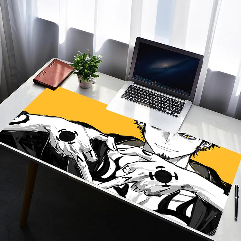 Mouse Pad Office PC Gaming Accessories Keyboard Pad Anime Print Mousepad One Piece Trafalgar D Water Law Laptop Desk Mouse Mat