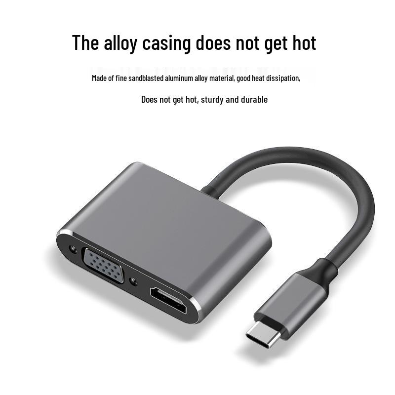 Type-C 4-in-1 Smart Dock: HDMI Screen Mirroring & High-Speed USB 3.0 Multi-Functional Expansion
