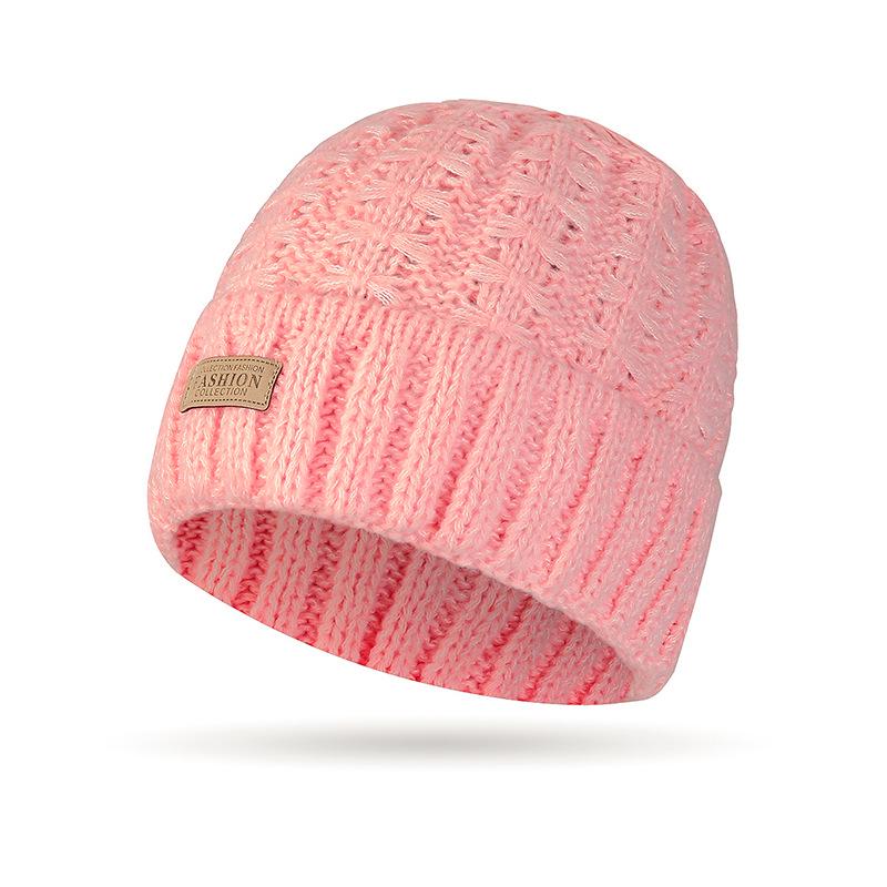 Dámská pletená čepice a šála v korejském stylu - Teplé, všestranné, jednobarevné