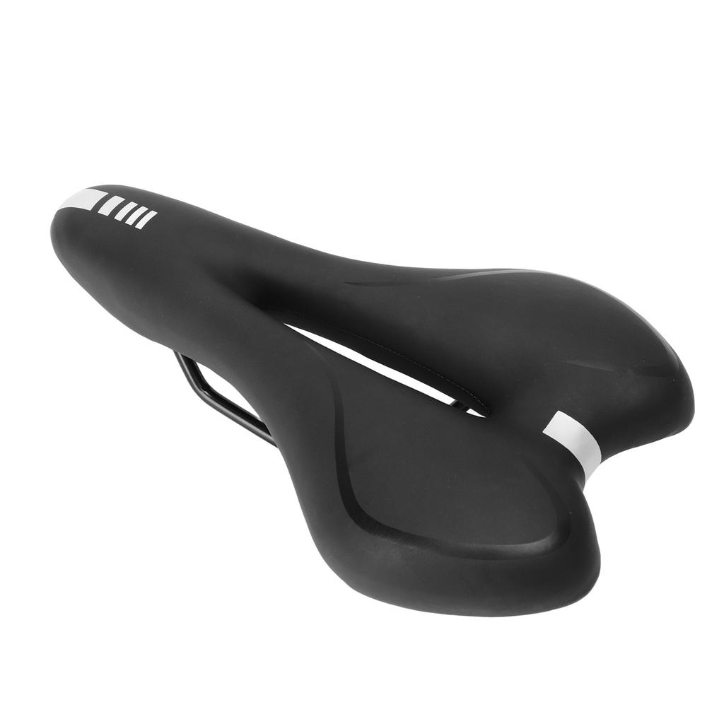 Bike Saddle Black Hollow Breathable Ergonomic Design Shock Absorption Sponge Padding Cycling Bike Saddle
