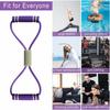 Figur 8 Modstandsbånd med Skridsikkert Håndtag Mænd Kvinder 8-formet Elastisk Træningsbånd Yoga Pilates Arm Ryg Skulder Træning Elastisk Reb