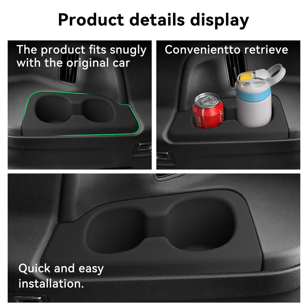 For Honda Pilot 2025-2025 Car 3rd Row Water Cup Holder Anti-Slip Shock-Absorbing Storage Tray Tidying Car Accessories