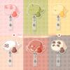 Cartoon Animal Dumplings Animals Badge Reel Dumplings Cute Bunny ID Holder  Students