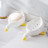 Yellow Duck Shape Soap Box Cartoon Soap Dish Drainable Soap Holder Soap Container Soap Dish For Tray Bathroom Accessories