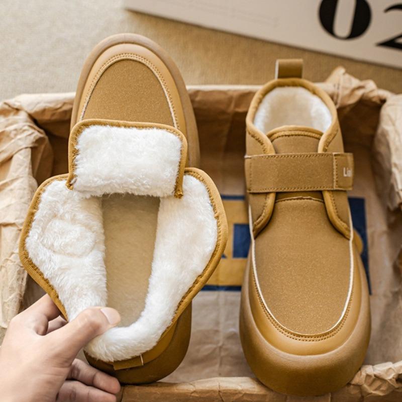 2026Winter New Men's Boots Korean Style Casual Ankle Boot Winter Plush Warm Cotton Boot Outdoor Non Slip Snow Boots Botas Hombre