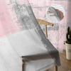 Pink Oil Painting Texture Paint Sheer Curtains for Living Room Decoration Window Curtains Kitchen Tulle Voile Organza Curtains