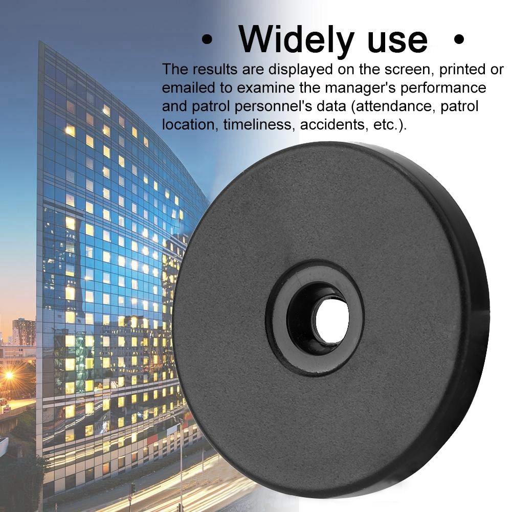 10Pcs RFID Tags 125KHz Patrol Tags For Guard Tour Checkpoint System(Black)