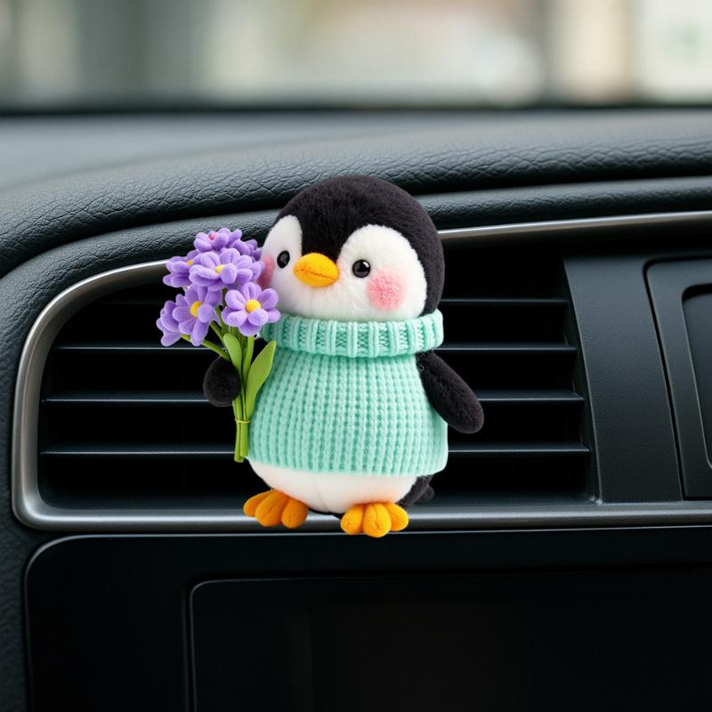 2D Acrylic Perfume Diffuser Car Air Freshener Clip Car Air Conditioning Vent Decoration Car Interior Aromatherapy Clip