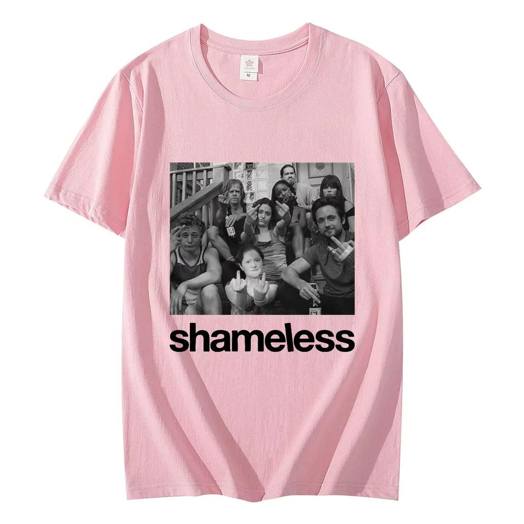 TV Play Shameless Graphic T Shirts Men's Women's Fashion Vintage Short Sleeve T-shirt Streetwear Cotton Oversized T-shirts