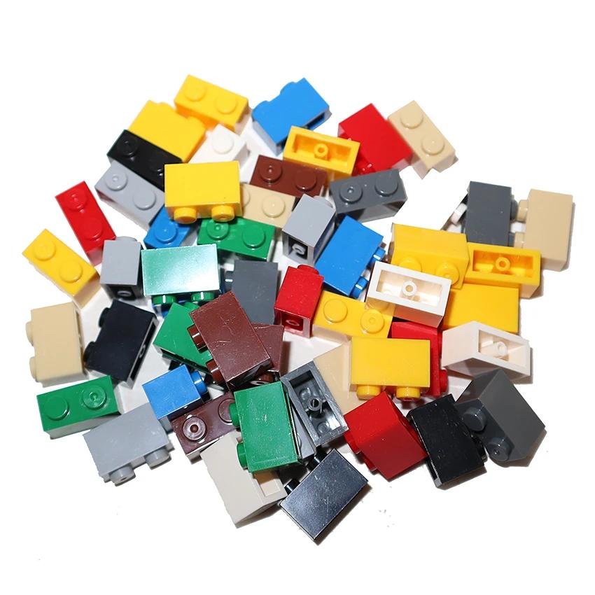 Non-Toxic 80Pcs 3004 3065 1X2 Bricks Dots Thick Moc Assemble Particles 1*2 Building Blocks Diy Educational Creative Toy For Kids