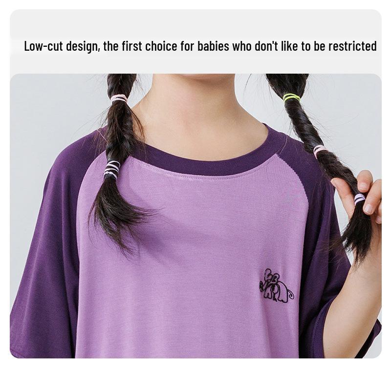 Modal Barnpyjamas: AC-dräkt för pojkar och flickor, kortärmad, set med långbyxor för tonåringar, sommarhemkläder