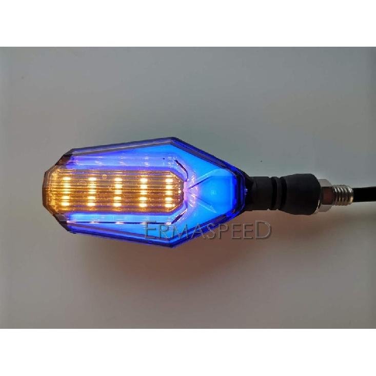 Universal LED Motorcycle Turn Signals Lights Flasher IPX6 Blinker Amber Signals Daytime Light Moto Indicator Lamp