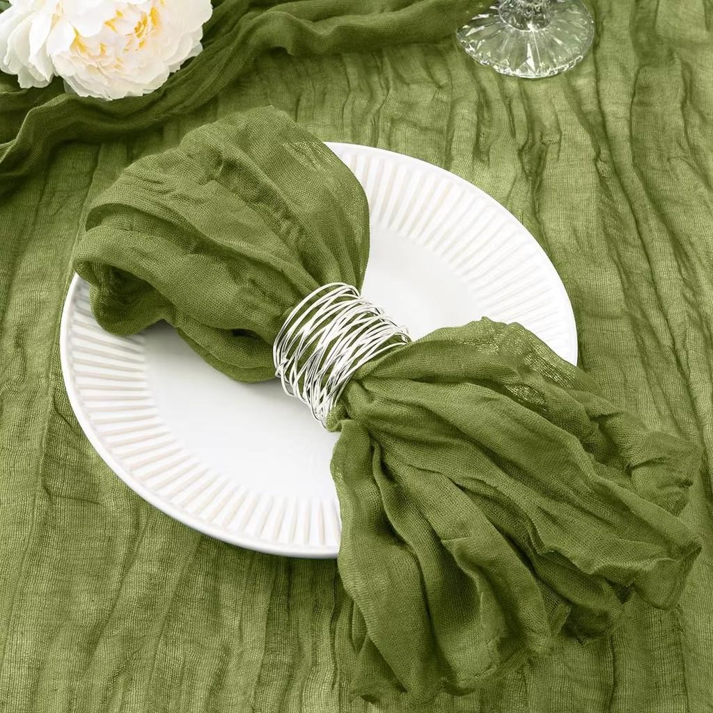 12 Stück Mull-Servietten 20x20 Zoll Weicher Käsetuch Falten Dinner-Servietten für Hochzeiten Party Empfang Jahrestag