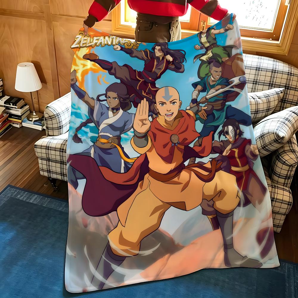 Animation A-Avatar The Last A-Airbender Throw Flannel Cozy Print Blanket, Portable, Durable Machine Washable Cute Cool