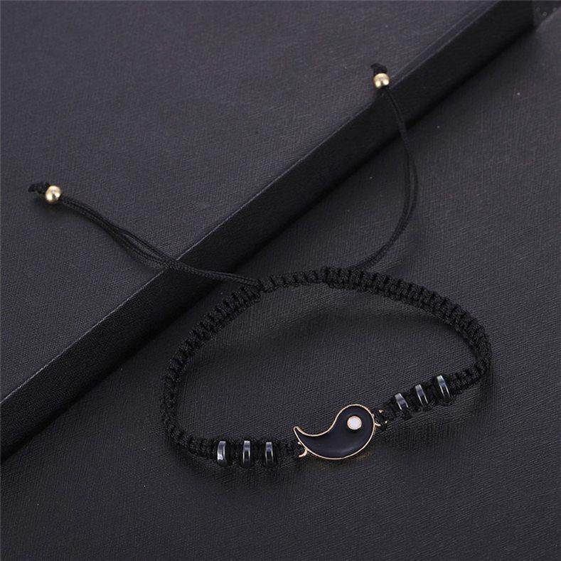 1 Pair Men and Women Tai Chi Woven Bracelet Handmade Creative Simple Couple Girlfriends Bracelet