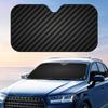 Carbon Fiber Pattern Sun Visor Reusable Aluminum Foil Windshield UV Protection Heat Insulation Cover Sun Visor Shade
