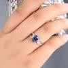 Simple Design 925 Sterling Silver Ring Natural Oval 7*9mm Blue Kyanite Gemstone Fine Jewelry for Women Wedding and Banquet Gifts