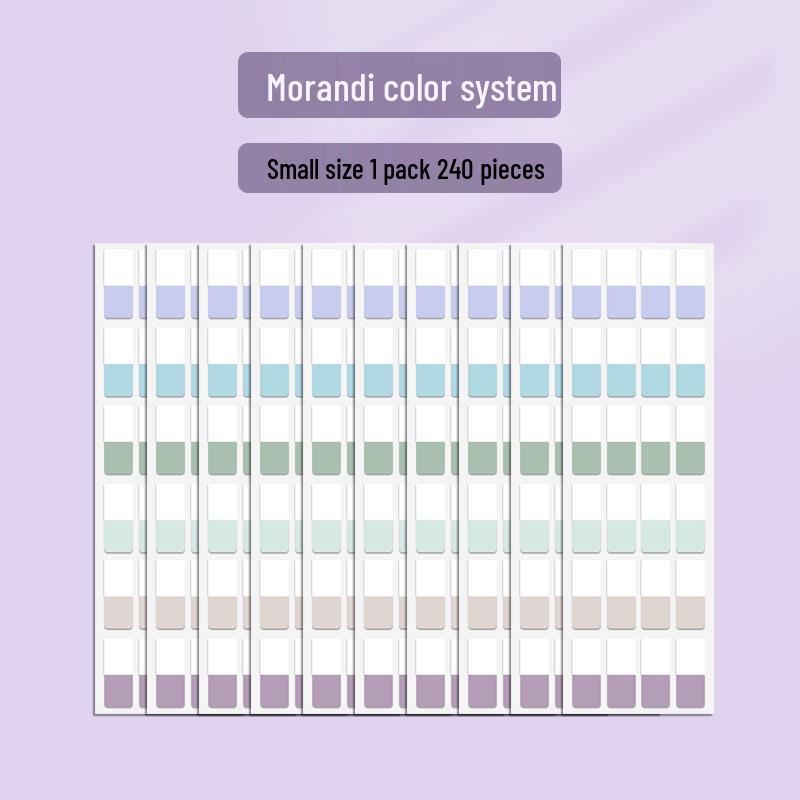 Gradient Morandi Sticky Tabs: Vibrant Index Labels & Bookmarks for Students