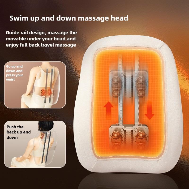 Wireless Chair Massage Machine Cushion Back Waist Multi-purpose Up and Down Move Warm Massager Pad Ultra-thin Car Use Home