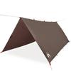 VidaXL Brown Camping Tarp 406x306 Cm Waterproof, Tarp, Waterproof Tarp, Lightweight Camping Tarp, Shelter Tarp, 4009598
