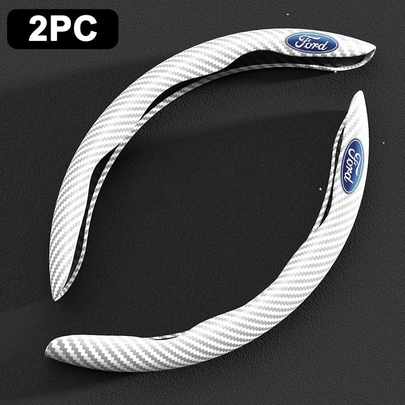 AACB1 2PCS Carbon Fiber Car Steering Wheel Cover Anti-skid For Ford F150 Ranger Fiesta Focus Transit Mustang Mondeo MK2 MK3 MK7 MAX