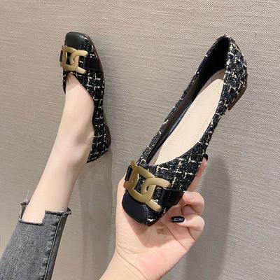 2025 Frühling Herbst Weiche Schuhe Damen Ballerinas Mode Marke Elegant Damen Einzelne Schuhe Schwarz Große Größe 42