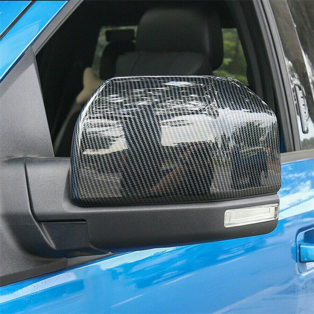 Furulu For 2015-2020 Ford F150 Truck Replacement Mirror Covers Cap Painted Carbo