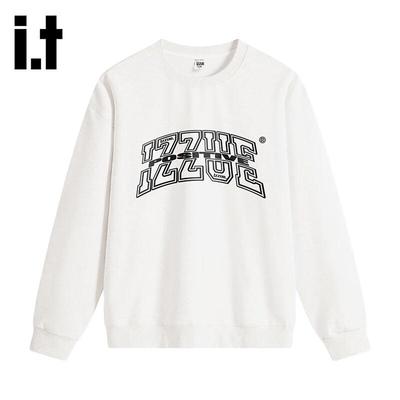 Izzue Retro Letter Unisex Rundhals-Sweatshirt