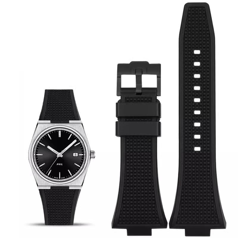For Tissot PRX rubber strap T137 band Super Player 40mm men's bracelet watch strap T137407 T137410A replace wrist strap 27x12mm