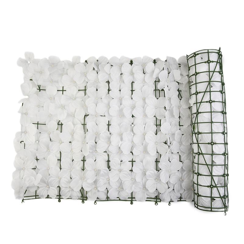 1M Fake Fence Trellis Wall Decoration Artificial Flower Privacy Fence Screen Outdoor Garden Balcony Hedge Home Wedding Decor