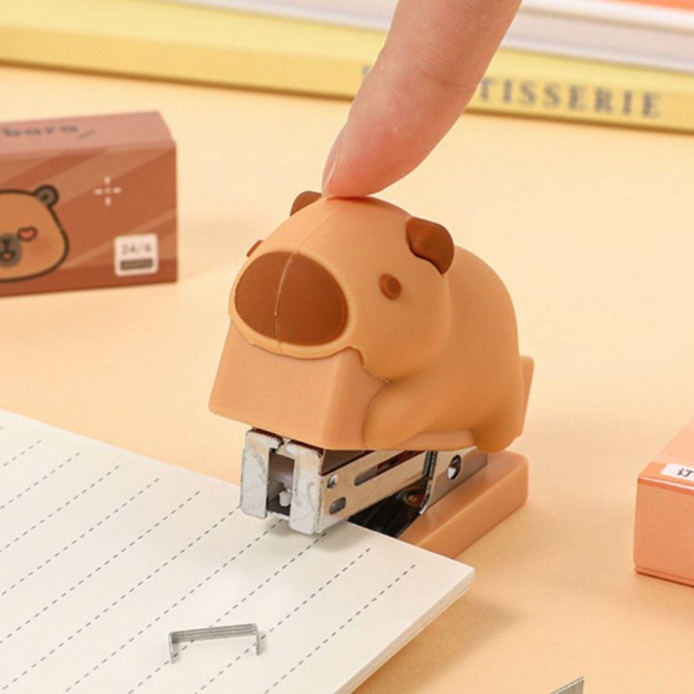 Paper Binding Capybara Stapler Set Effortless Bookbinding Machine  Fixing Tools
