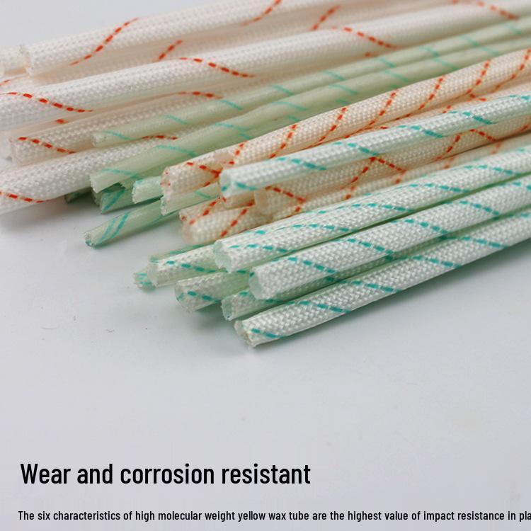Flame Retardant Insulating Fiberglass Tube - Yellow Wax, High-Temperature, Thickened, for 3/4/8/10 Wire