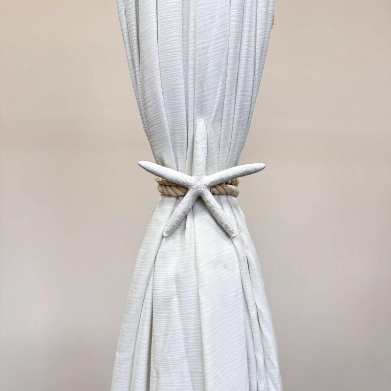 High Quality Starfish Curtain Tieback Rope Drapery Holdbacks Tie Room Decor Nordic Bedroom Decorations Curtain Holdback