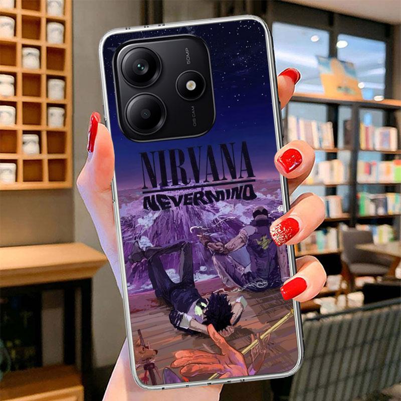 Retro Singer Kurt Cobain Phone Case For Xiaomi Redmi Note 15 14 13 12 11 10 Pro Plus 14S 12S 11S 11T 11E 10S Soft Fundas Shell R