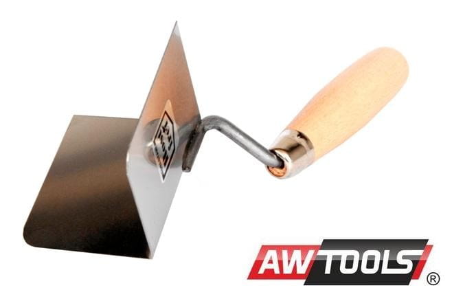 Awtools Stainless Steel Outer Angled Stucco Trowel 60 X 80Mm