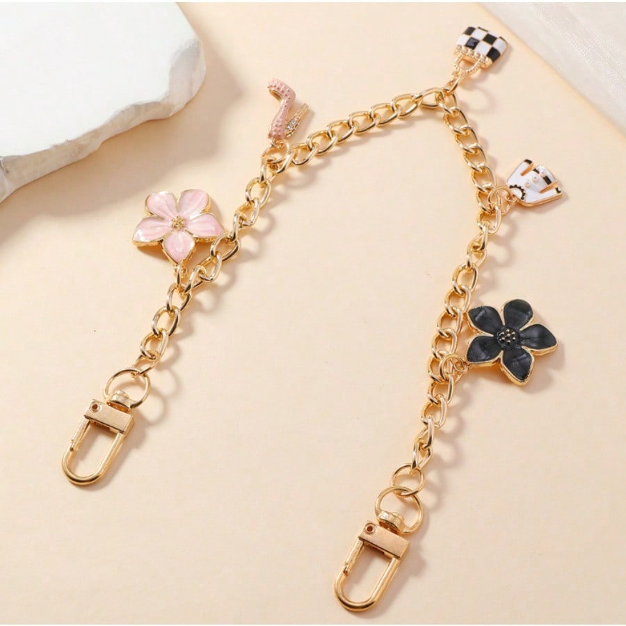 1PC Flower Bag Charm Travel Accessory, Fashion Casual Handbag Shoulder Bag Pendant Chain, Suitable for All Kinds of Bags, Holiday Gift