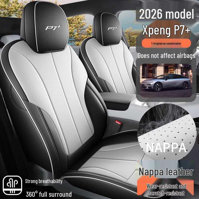 XPeng P7+ 2026 Flagship Pure Electric Car Seat Covers - Full Coverage, Custom Fit 615 Max Version