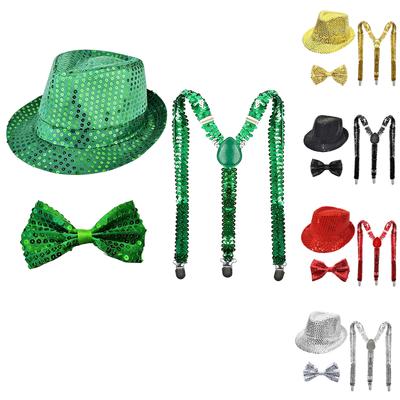 Performance Props: Sequined Hat, Tie, Gloves, Suspenders, Men's Suit
