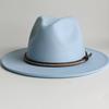 Deep Purple Fedora Felt Hat Men'S And Women'S Universal Solid Color Fedora Hat Women'S  Wide Brim Classic Jazz Hat Church Hat