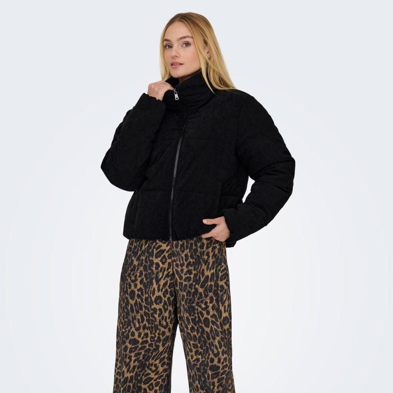 Sametová prošívaná bunda se stojáčkem a zapínáním na zip pro ženy ONLY