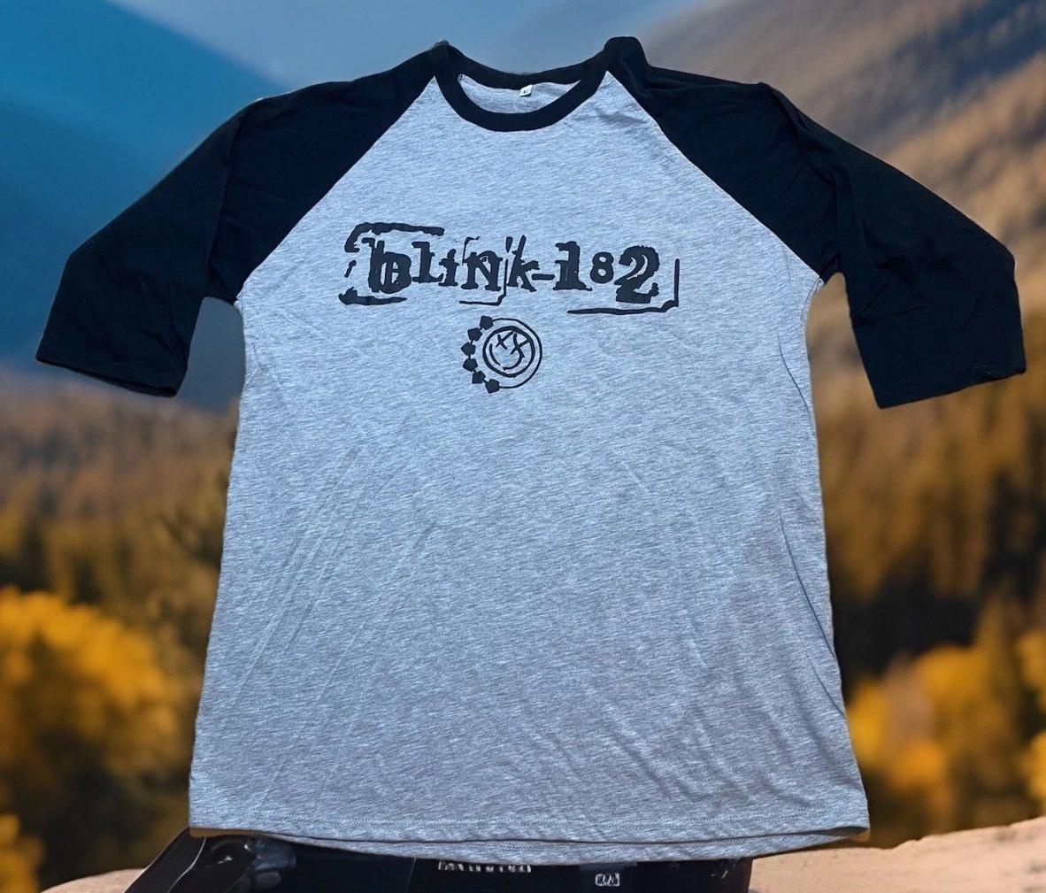 Blink 182 Crappy Punk Rock Large Concert Tour Baseball T-Shirt Jersey Raglan M