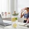 Reusable Tumbler Straw Cup With Handle Transparent Plastic Water Cup For Cold And Hot Drinks Milk Coffee Mug For Students