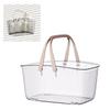 Clear Shower Storage Basket with Handle Drainage Holes Lightweight Shower Toiletry Organizer Bin