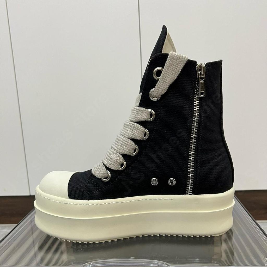 Ro Geobasket Pentagram Pánské tenisky Černé plátěné boty Kotníkové boty Pantshoes Zip 6cm Silná podrážka Dámské Vysoké top Ležérní boty