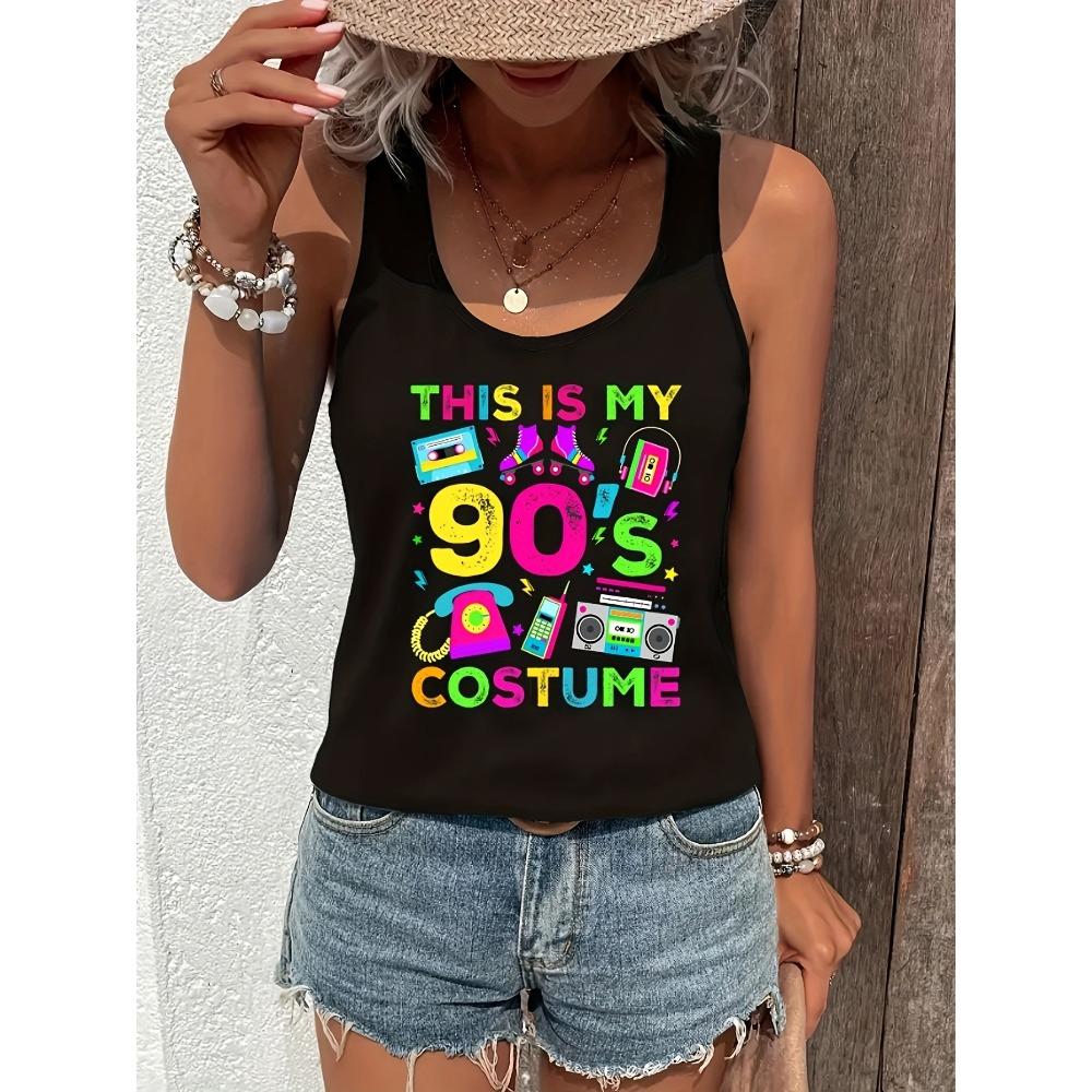 Summer women's white T-shirt summer vest