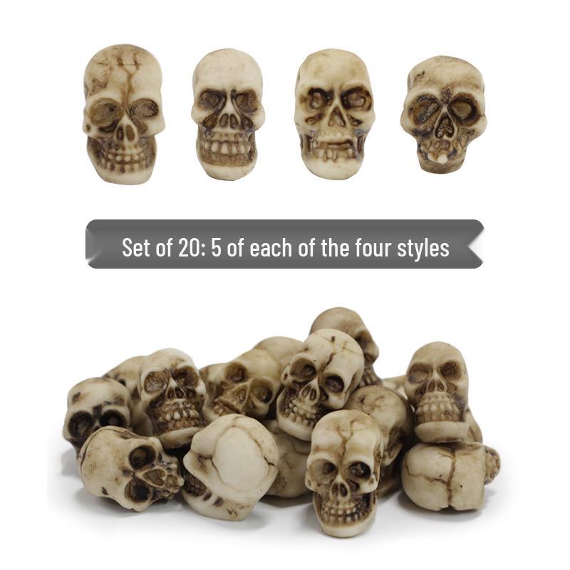 Skull Simulation Medium Set: Creative Flower Pot & Micro Landscape Paving Stone Ornaments.