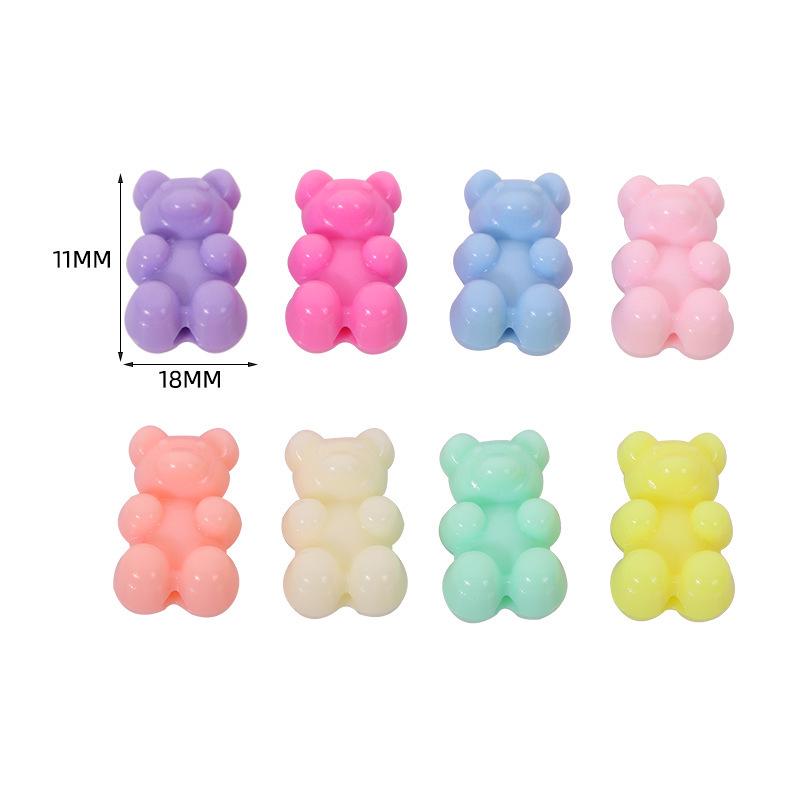 Acrylic Macaron Bow Bead String for DIY Bracelets and Hair Ties