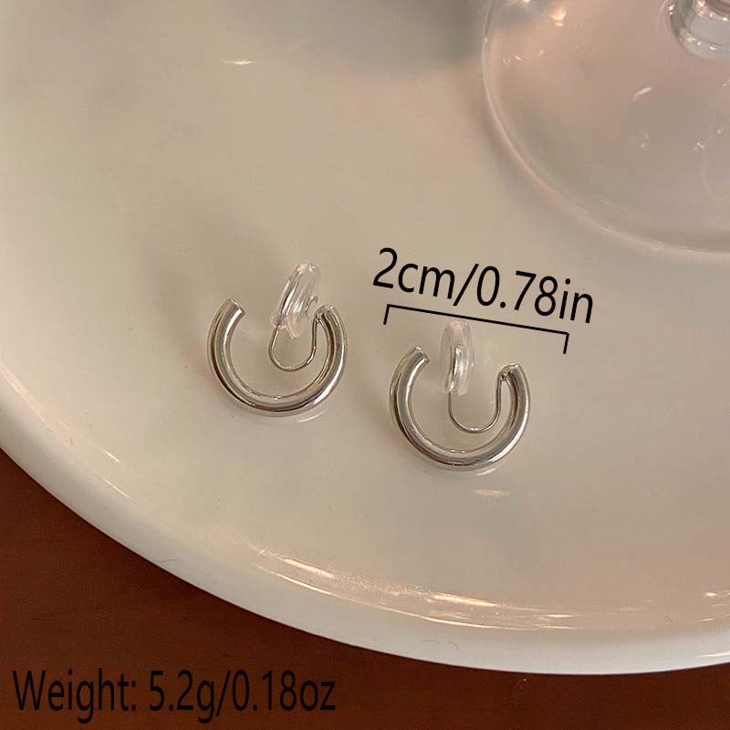 Neue geometrische Ohrclips vom Typ C aus Metall, einfache und vielseitige Ohrringe ohne Ohrlöcher, Geschenke für Frauen