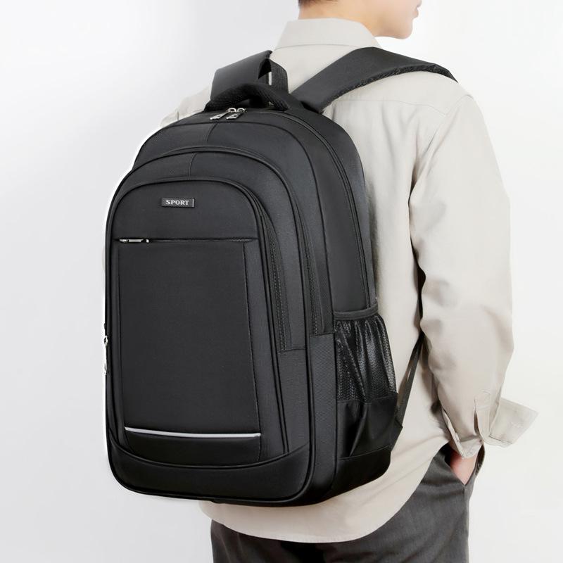 Men's Fashion Laptop Backpack - Large Capacity, Simple Design, Ideal for Students and Commuters.